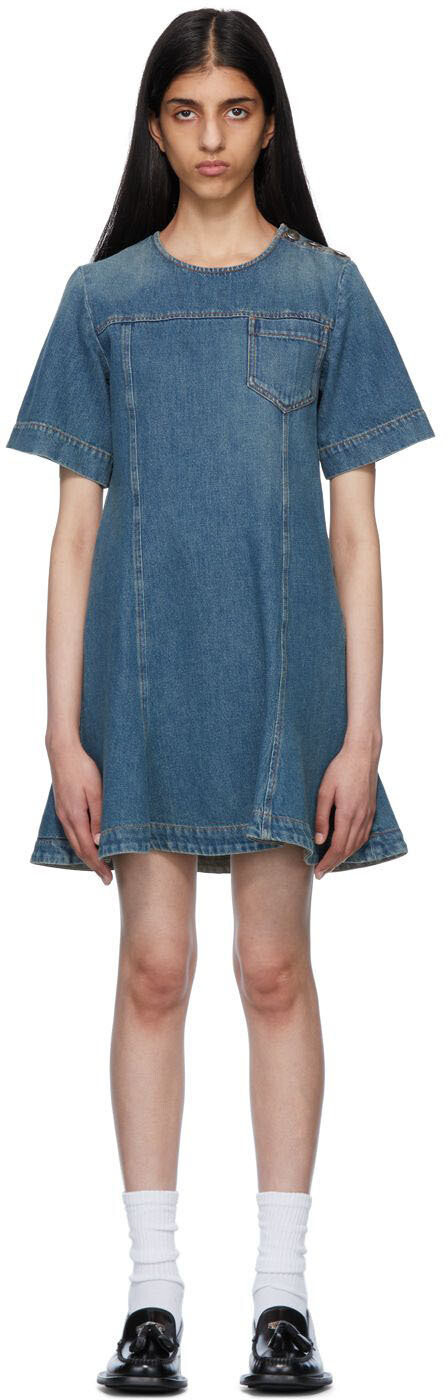 

Синее мини-платье Lambro Sportmax