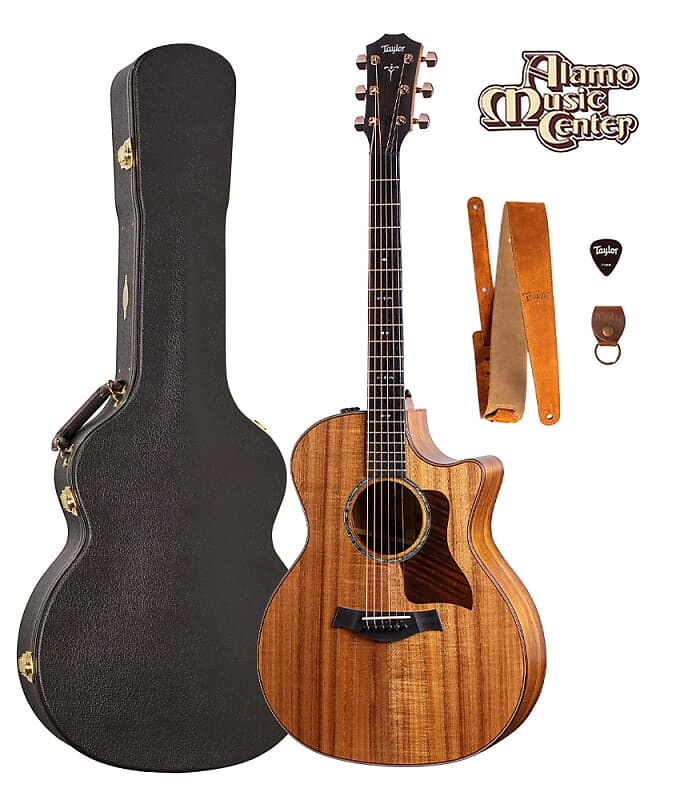 

Комплект акустической электрогитары Taylor 724CE Koa Grand Auditorium Taylor 724CE Grand Auditorium -Electric Guitar Bundle