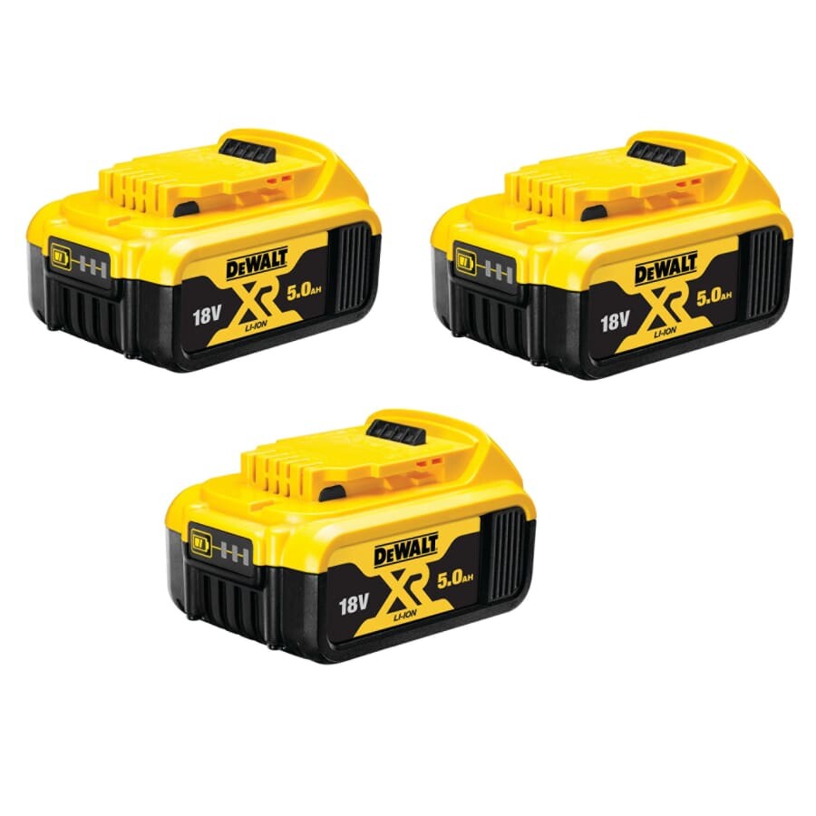 

Комплект аккумуляторов DeWalt 18 В 5 Ач DCB184P3