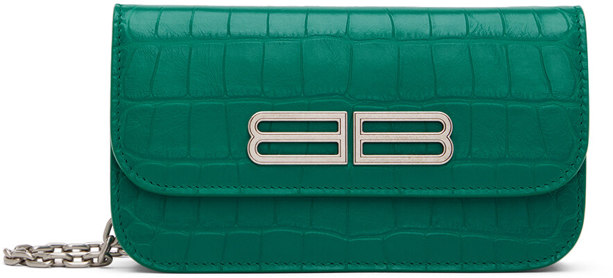 

Зеленая сумка-кошелек Croc Gossip Balenciaga