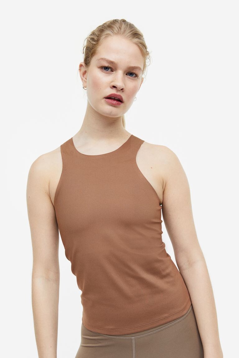 

Спортивный топ DryMove Integral-bra H&M, светло-коричневый