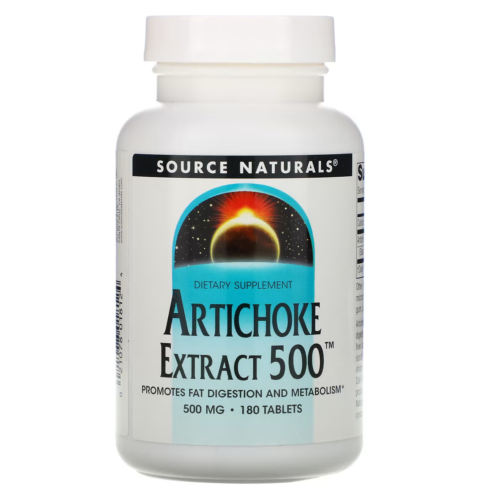 Source Naturals, Экстракт артишока 500, 180 таблеток source naturals экстракт куркумы 100 таблеток