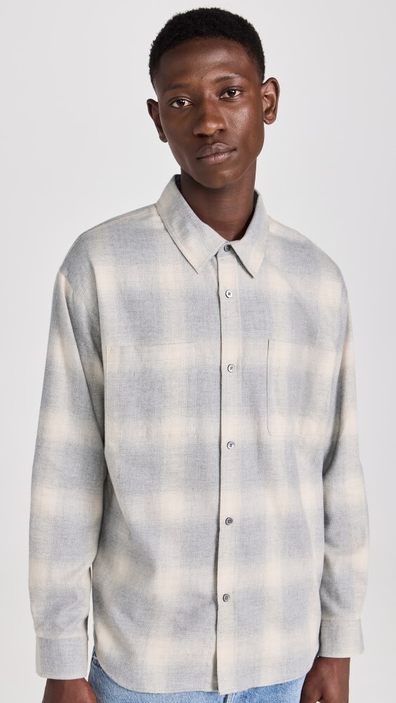 

Рубашка FRAME Plaid Flannel, серый