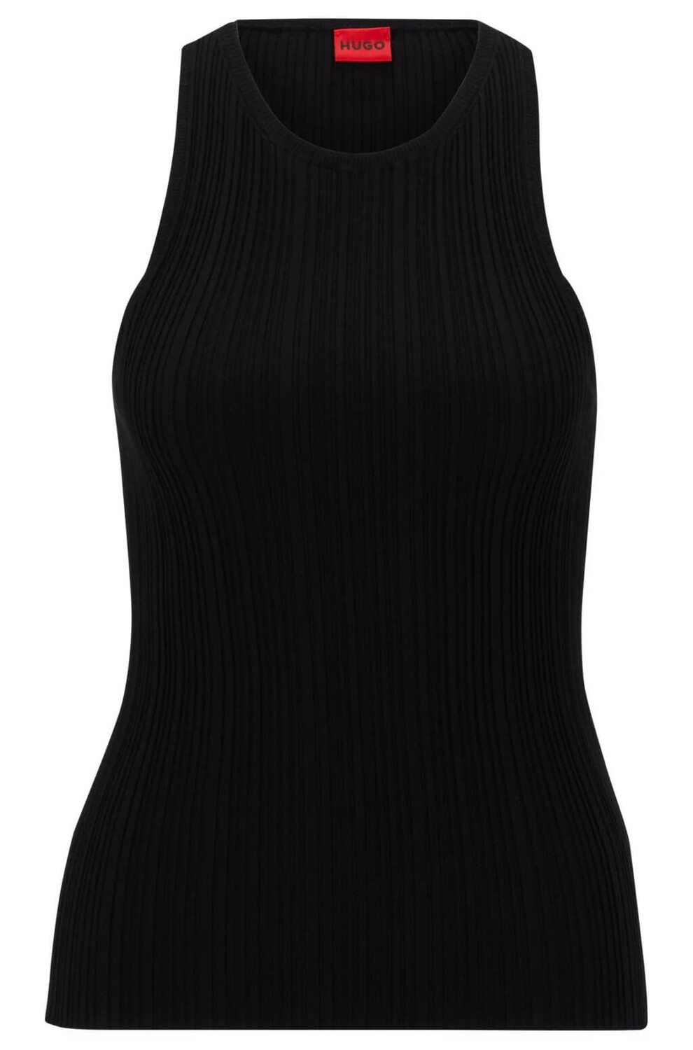 

Топ Hugo Slim Fit Ribbed Racer Back, черный