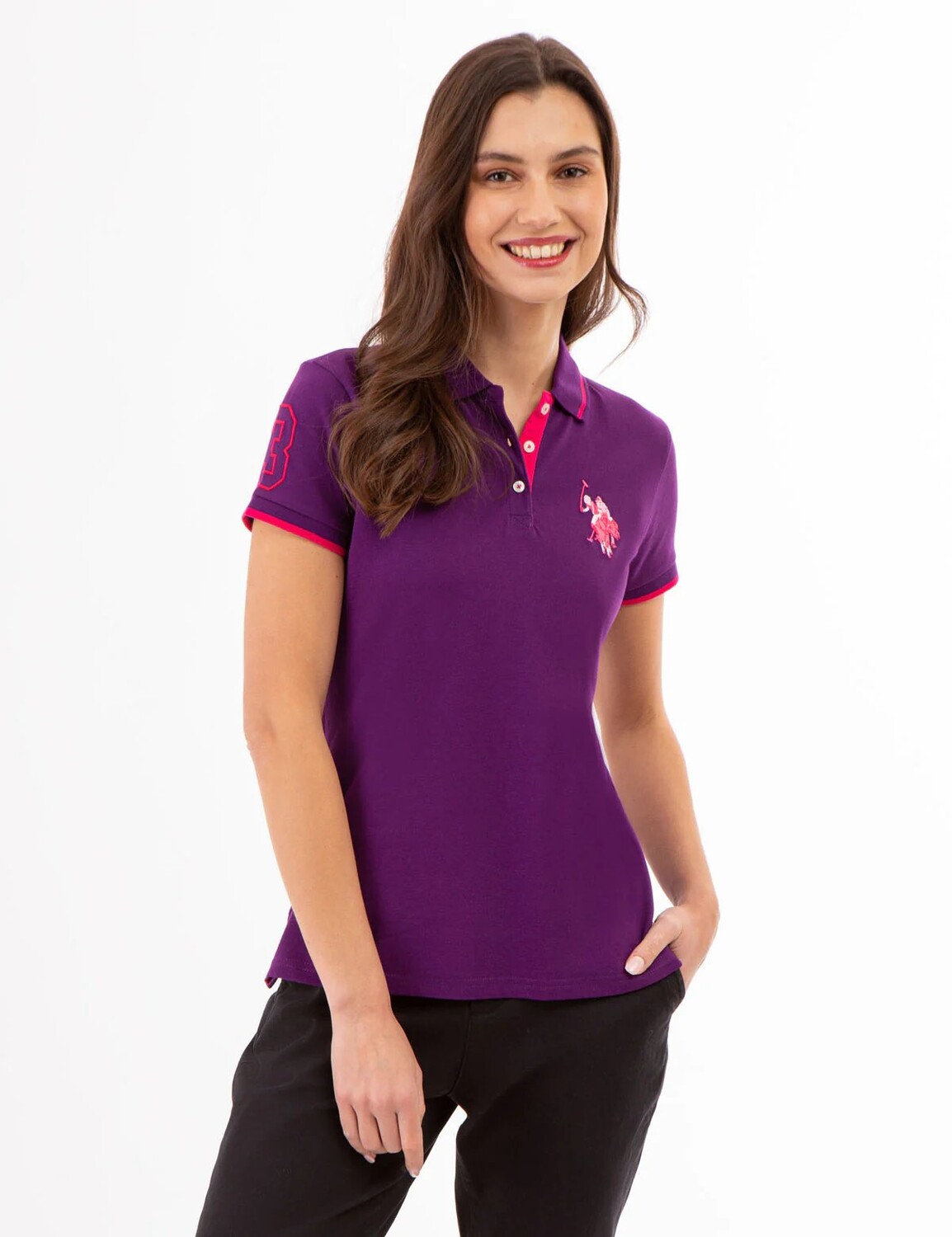 

Рубашка-поло U.S. Polo Assn., фиолетовый