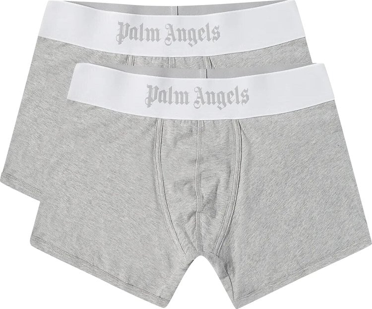 Шорты Palm Angels Boxer Shorts (2 Pack) 'Melange Grey', серый - фото