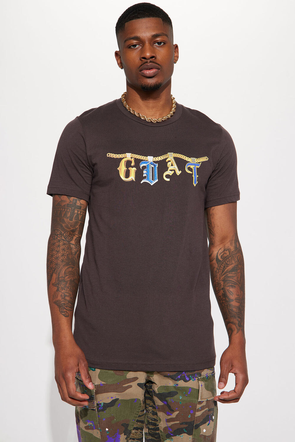 

Футболка Fashion Nova FNP1156GOAT, коричневый