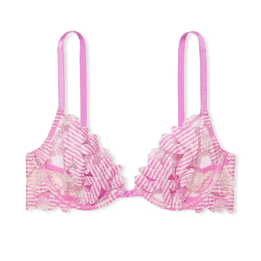 

Бюстгальтер Victoria's Secret Very Sexy Unlined Floral Embroidered Demi, розовый