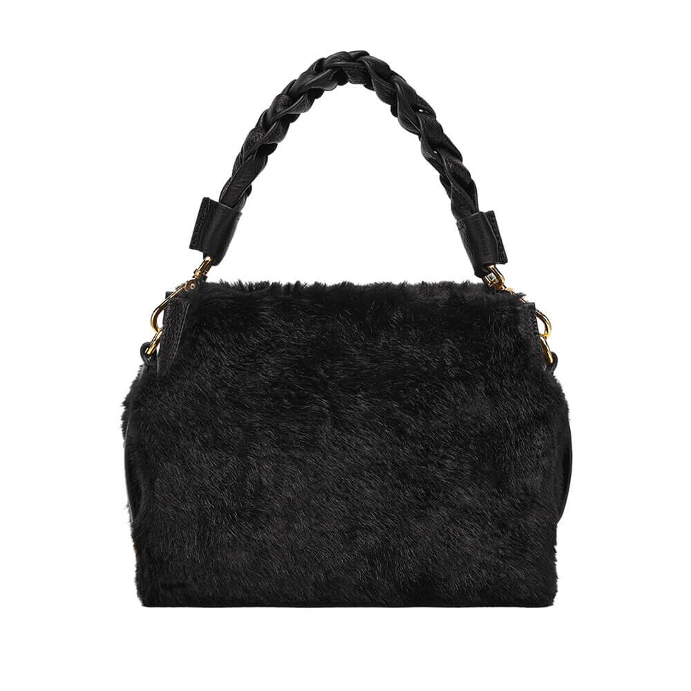 Сумка Сoccinelle Spring Summer 23 Boheme Ecofur Small, черный