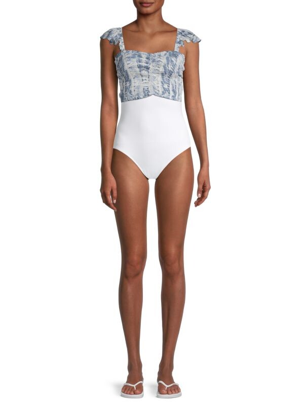 

Приталенный топ с принтом тай-дай La Moda Clothing Blue, Коричневый