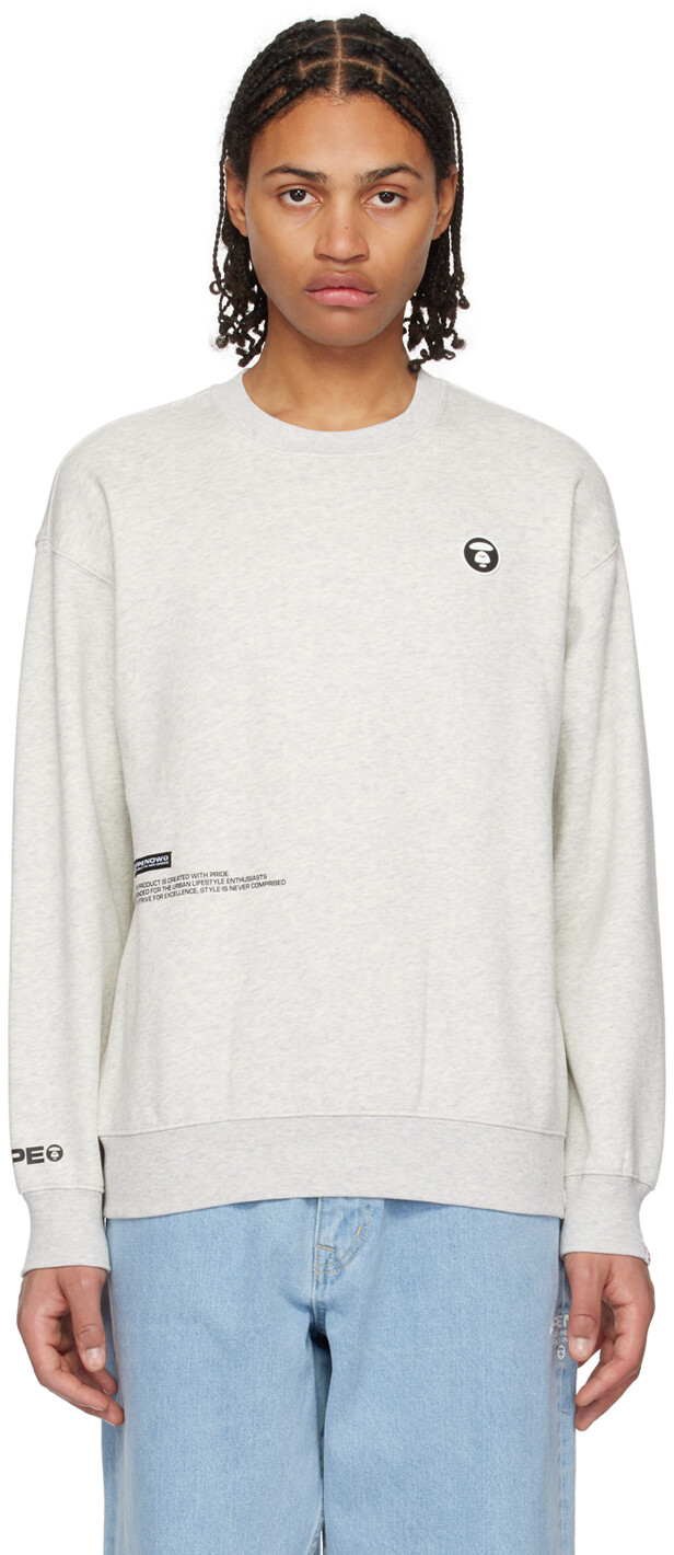 

Серая толстовка AAPE by A Bathing Ape