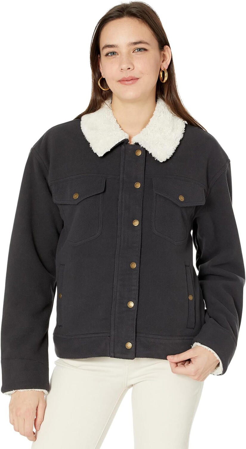 

Куртка Sherpa Lined Trucker Jacket Faherty, цвет Washed Black