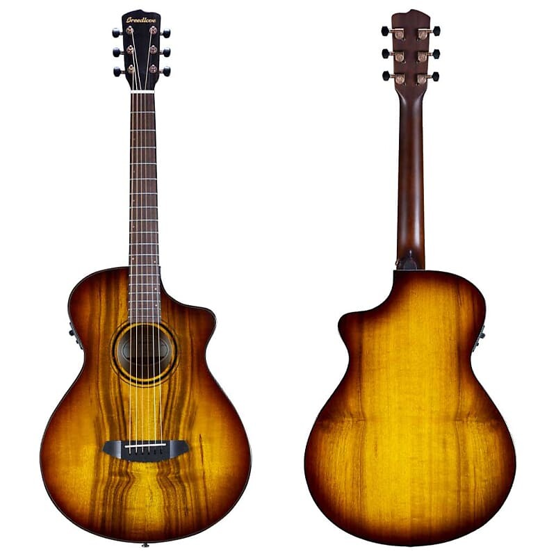 

Акустическая гитара Breedlove Pursuit Exotic S Concertina CE Tiger's Eye All Myrtlewood Acoustic Electric Guitar