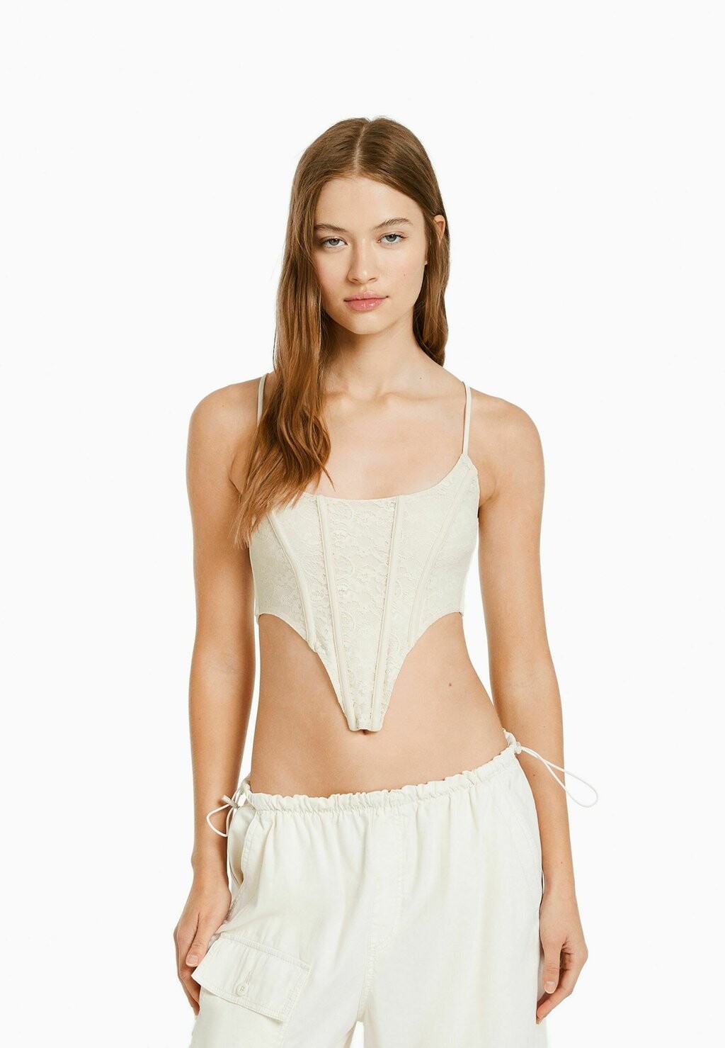 

Топ Bershka, бежевый