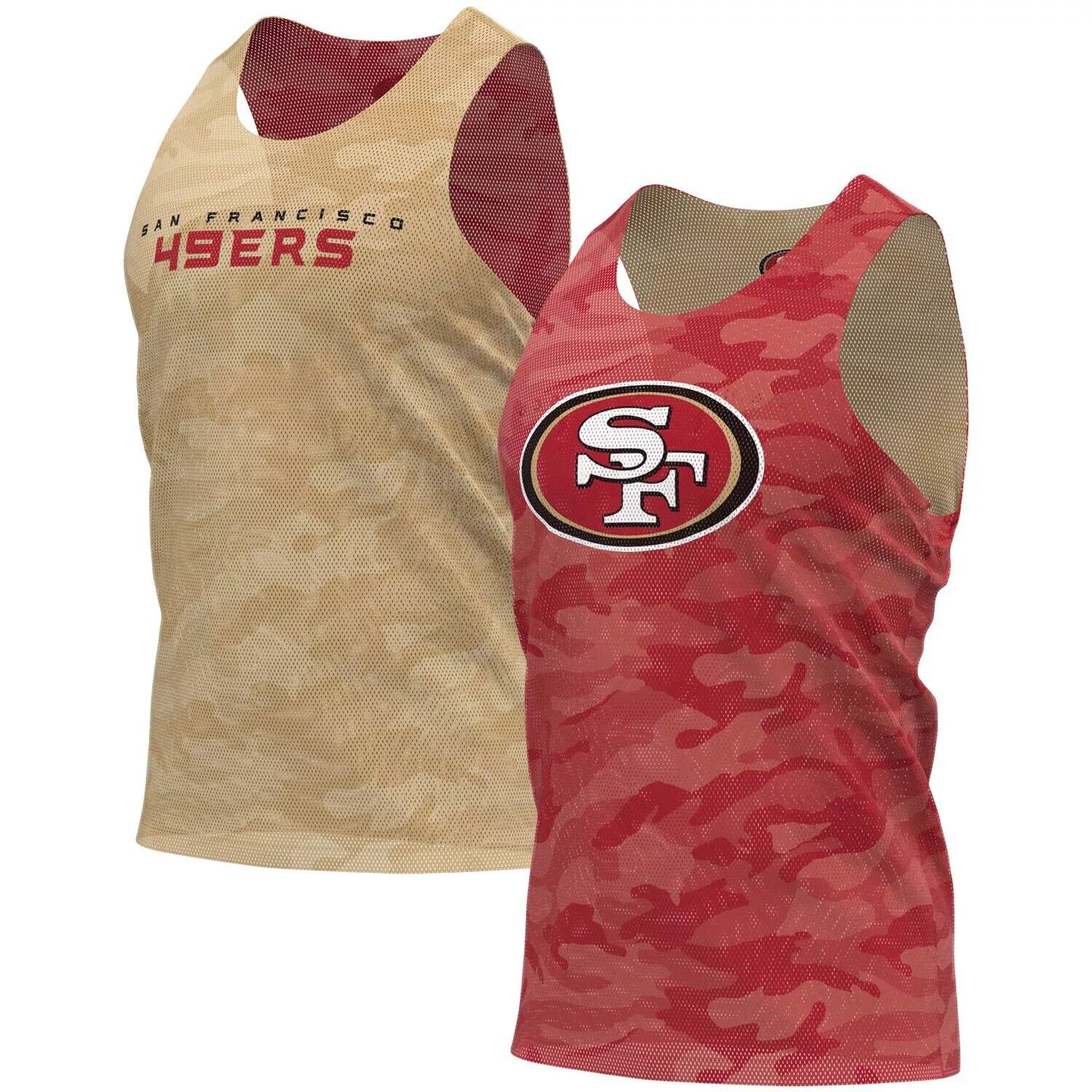 

Мужская двусторонняя сетчатая майка FOCO Scarlet/Gold San Francisco 49ers
