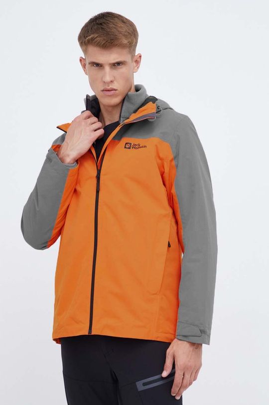 Куртка Taubenberg 3в1 для активного отдыха Jack Wolfskin, оранжевый куртка jack wolfskin размер s бежевый