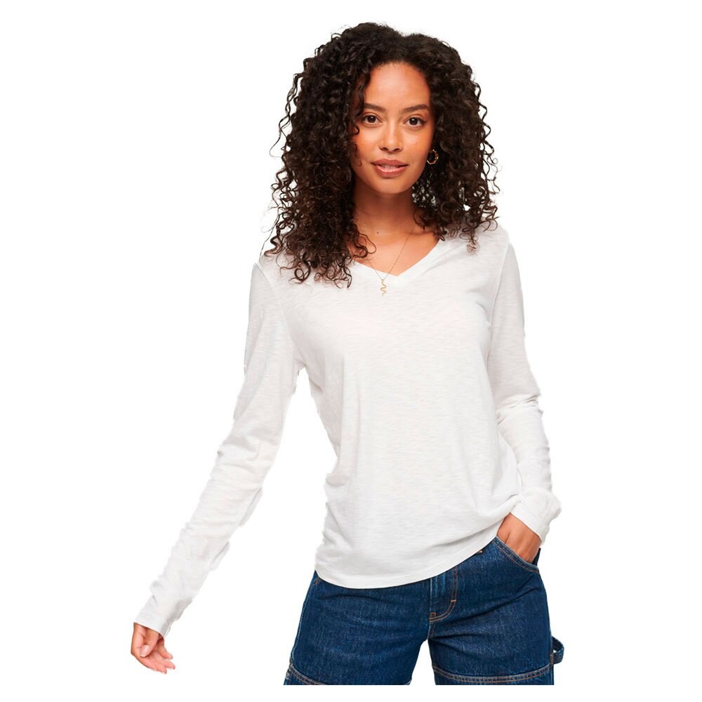 

Футболка Superdry W6011809A Long Sleeve V Neck, белый