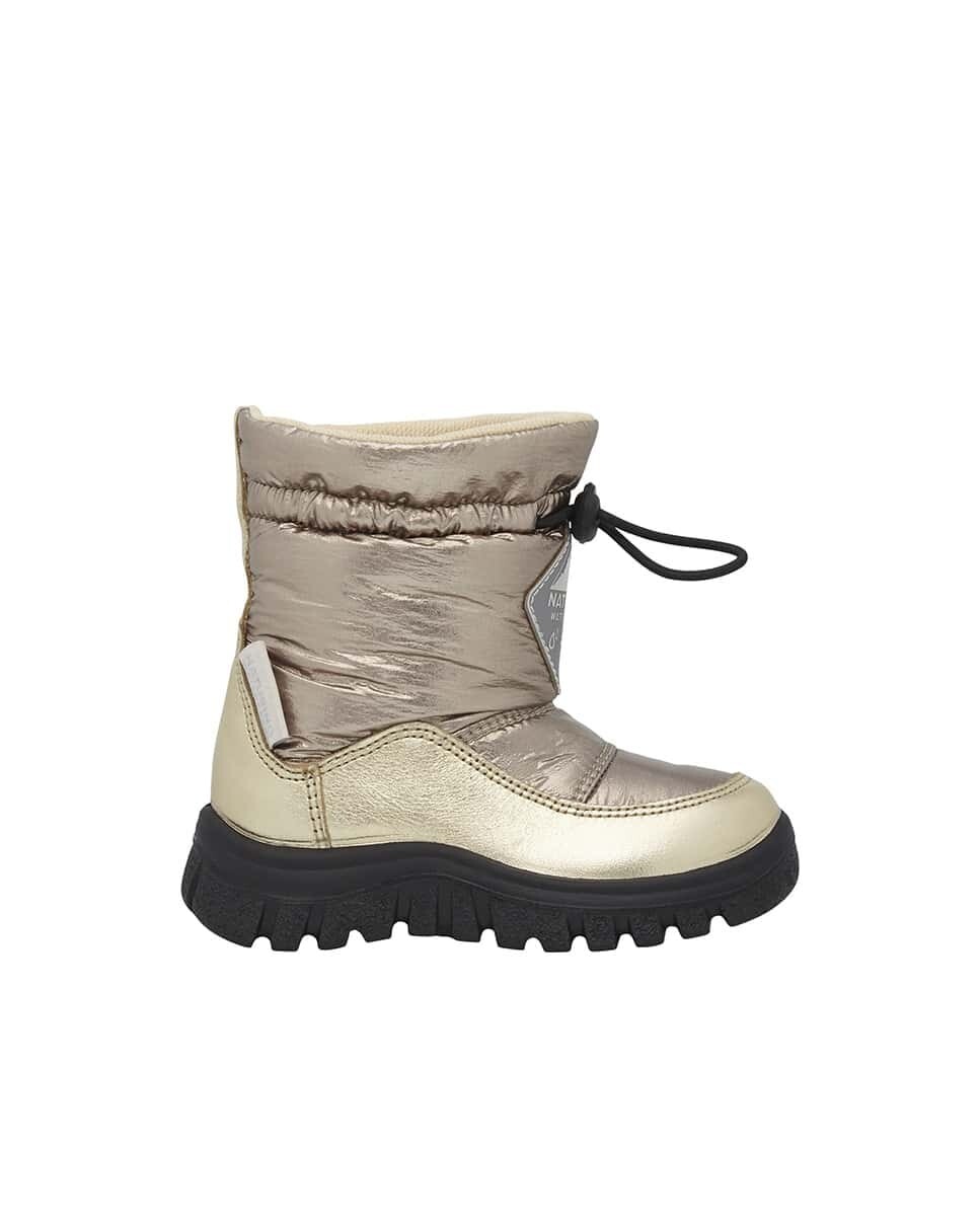 

Сапожки для девочки в стиле апре-ски Naturino, золотой