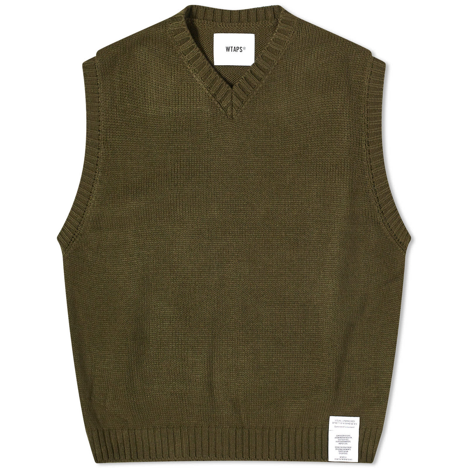 

Жилет Wtaps 01 Knitted, цвет Olive Drab