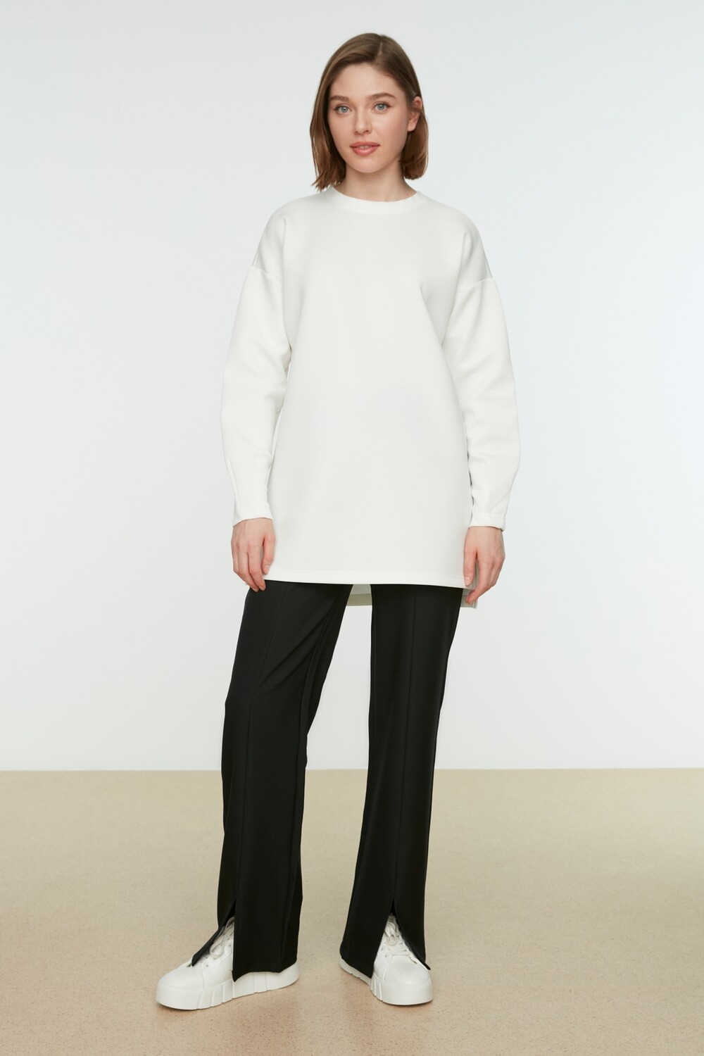 

Туника - Экрю - Классический крой Trendyol Modest, экрю