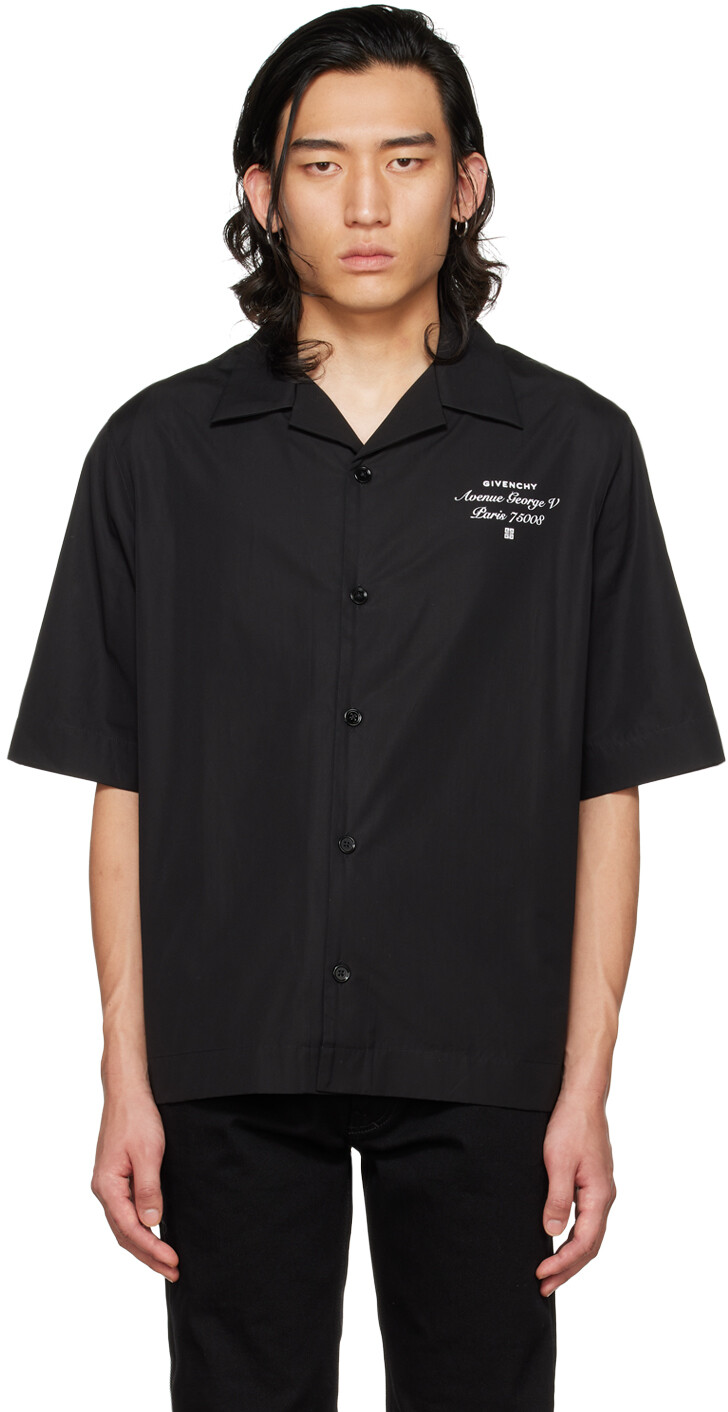 

Черная рубашка свободного кроя Givenchy