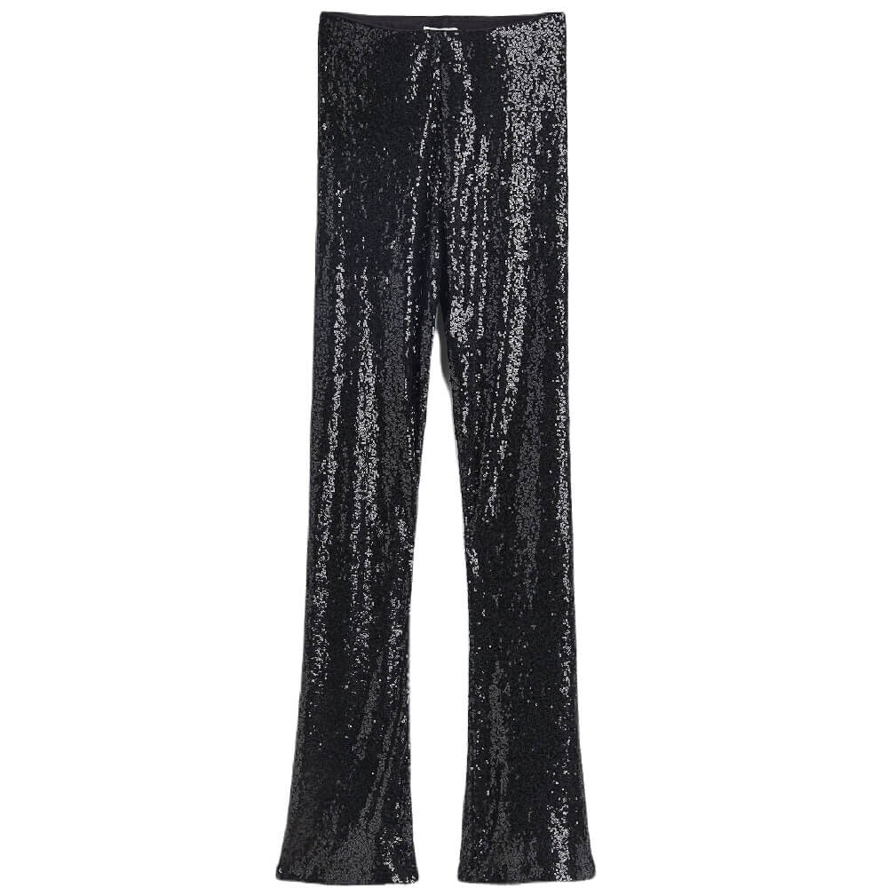 

Леггинсы H&M Flared Sequined, черный