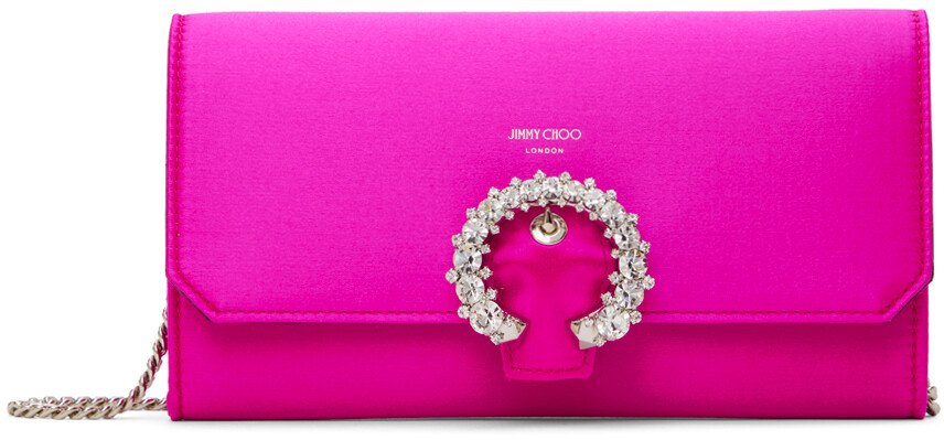 

Розовая сумка с цепочкой Curb Jimmy Choo