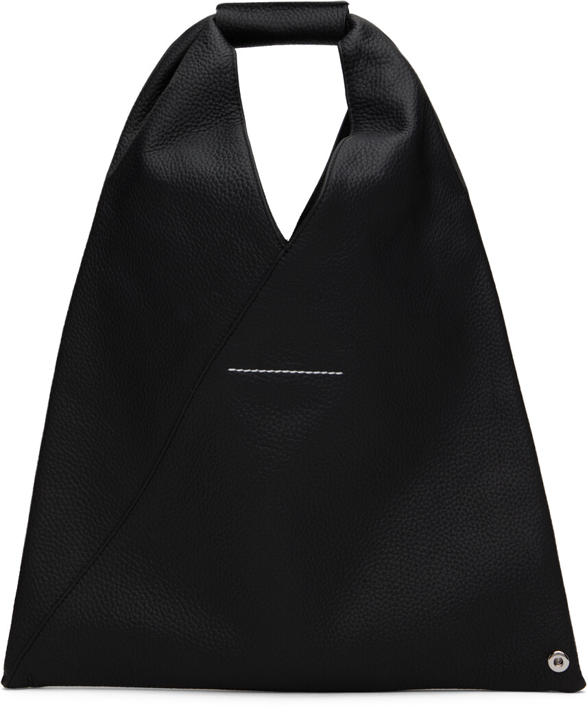

Черная маленькая объемная сумка с треугольными чашечками MM6 Maison Margiela