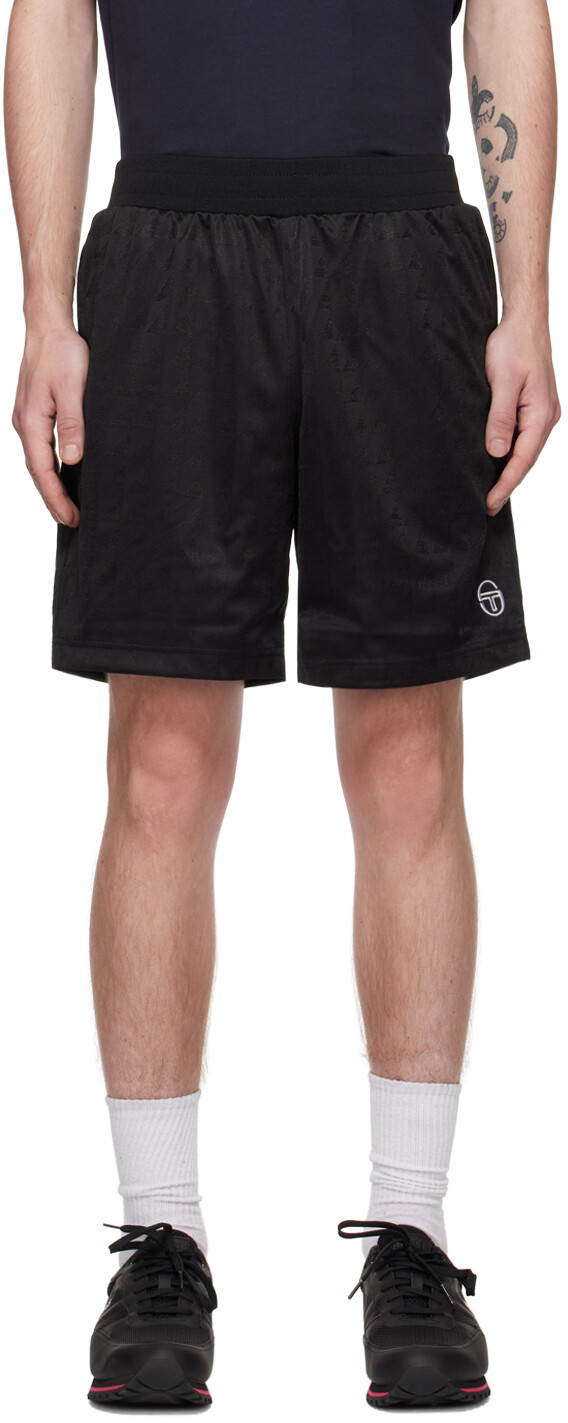 

Черные шорты с геометрическим рисунком Sergio Tacchini