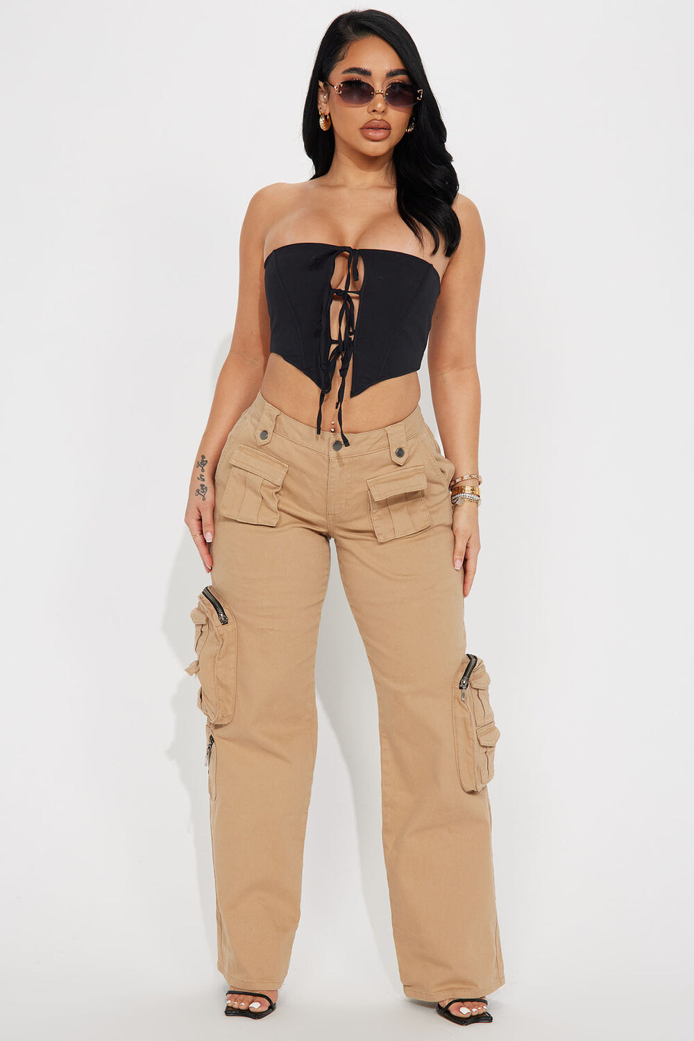 

Джинсы Fashion Nova JN22102501, хаки