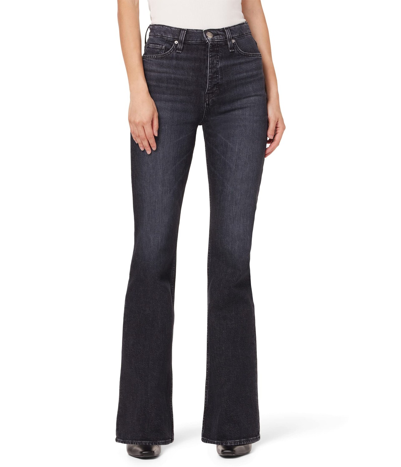 

Джинсы Hudson Jeans, Faye Ultra High-Rise Flare in Eco Black