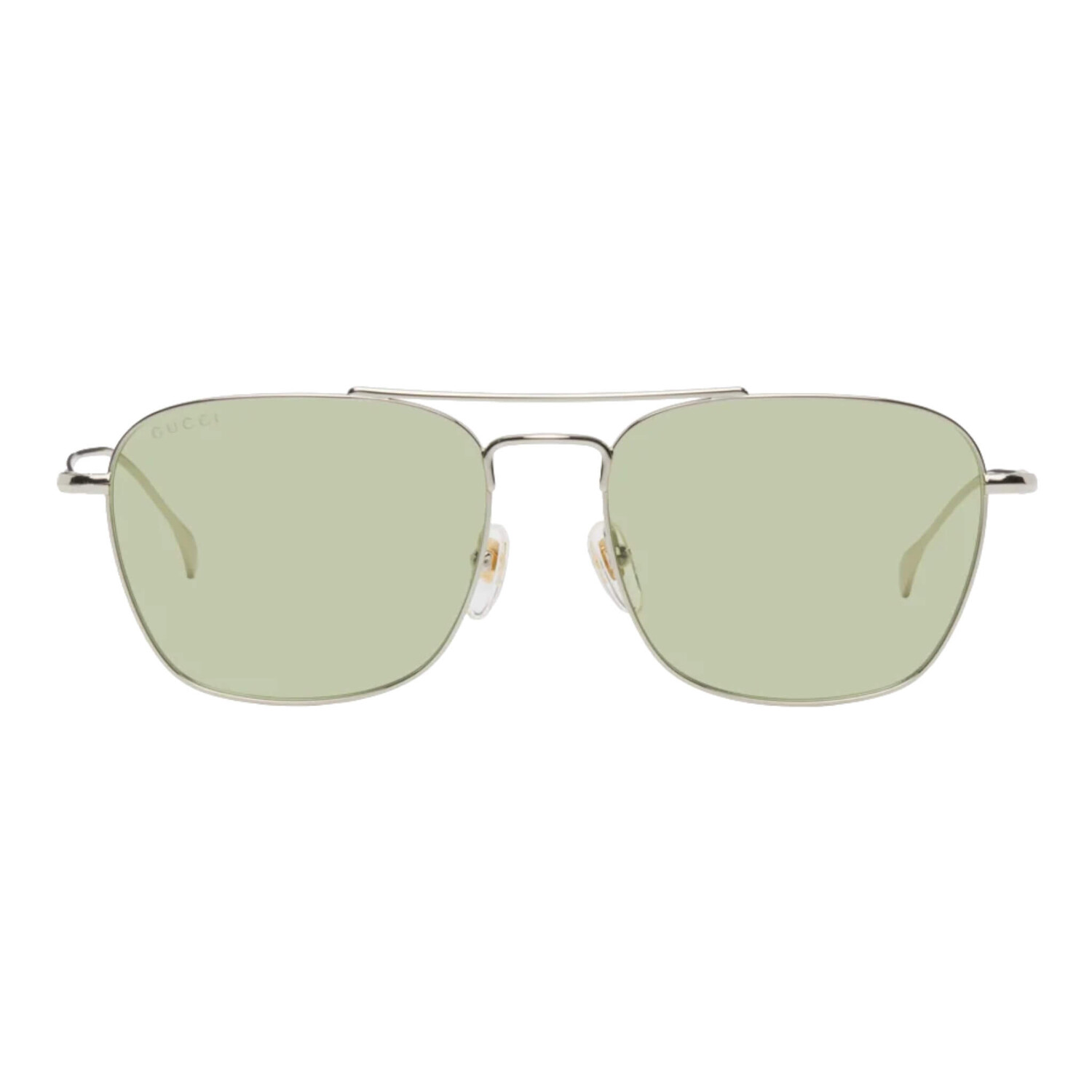 

Солнцезащитные очки Gucci Aviator, зеленый/серебряный