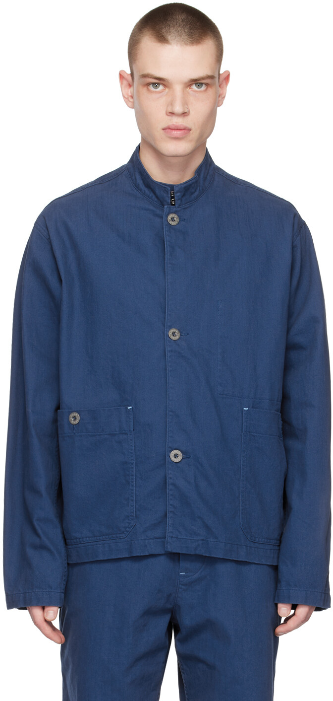 

Синяя куртка с механикой Nigel Cabourn