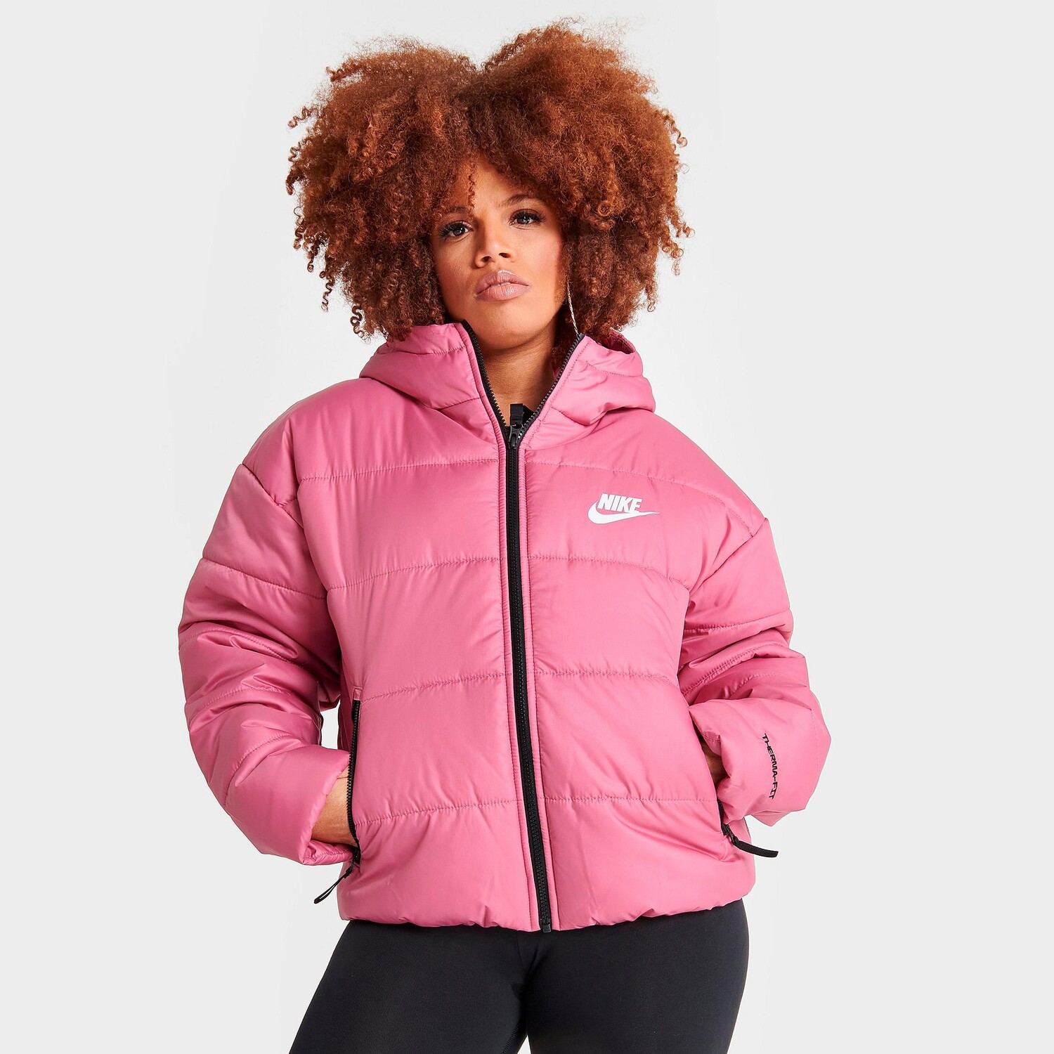 

Женская классическая пуховая куртка Nike Sportswear Therma-FIT Repel с капюшоном, розовый