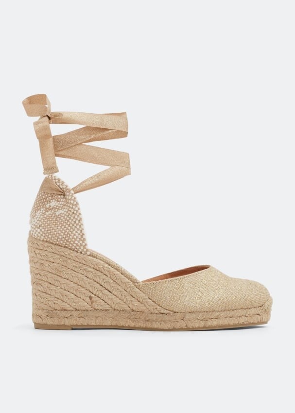 

Эспадрильи CASTAÑER Carina wedge espadrilles, бежевый