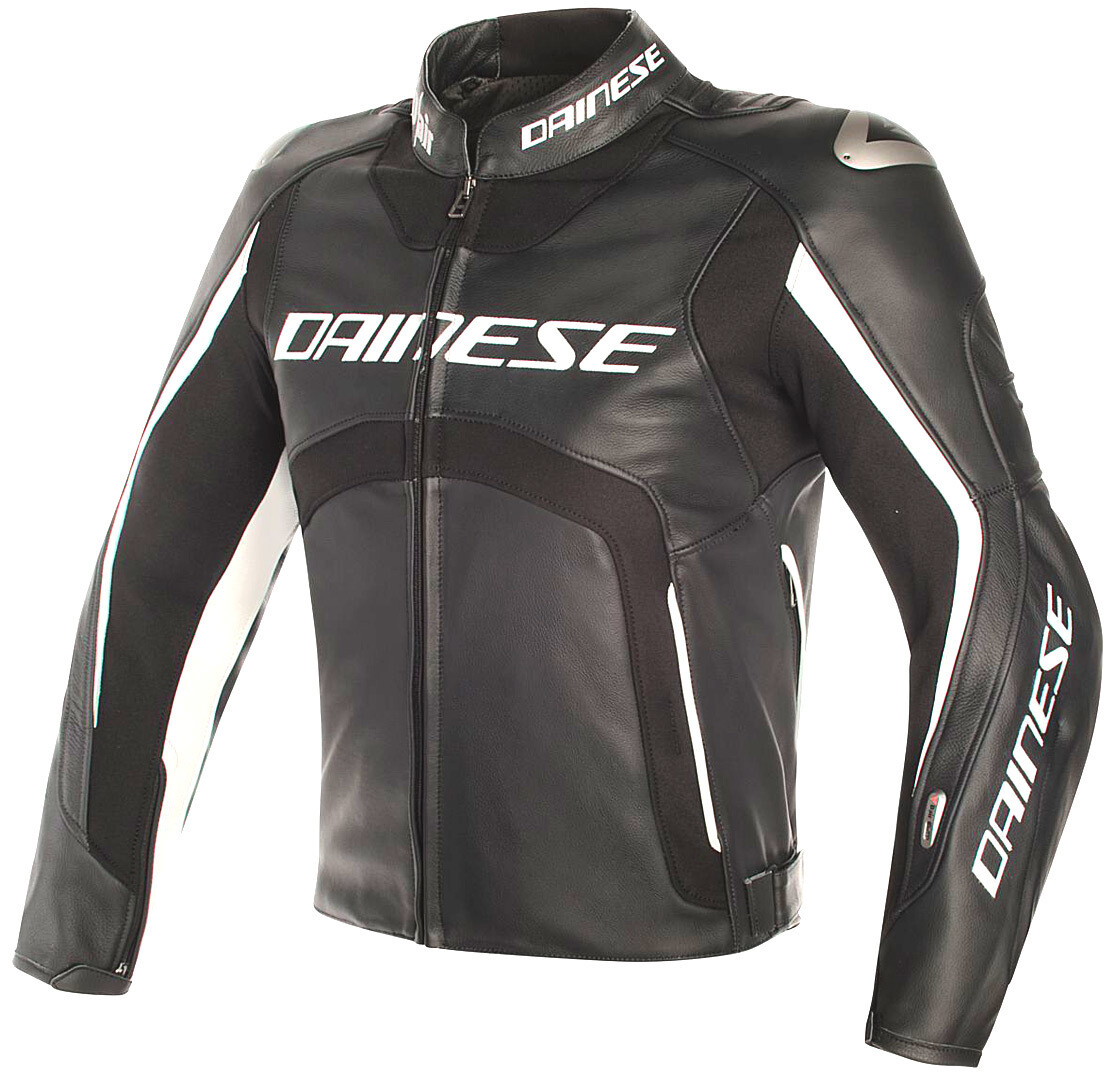 

Dainese Misano D-Air Airbag Мотоцикл кожаной куртке, черный/белый