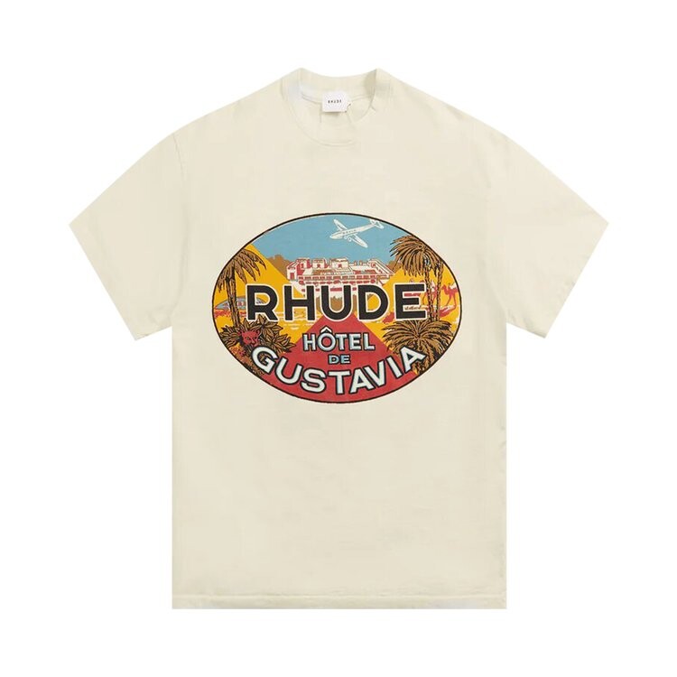 

Футболка Rhude Hotel De Gustavia T-Shirt 'Vintage White', белый