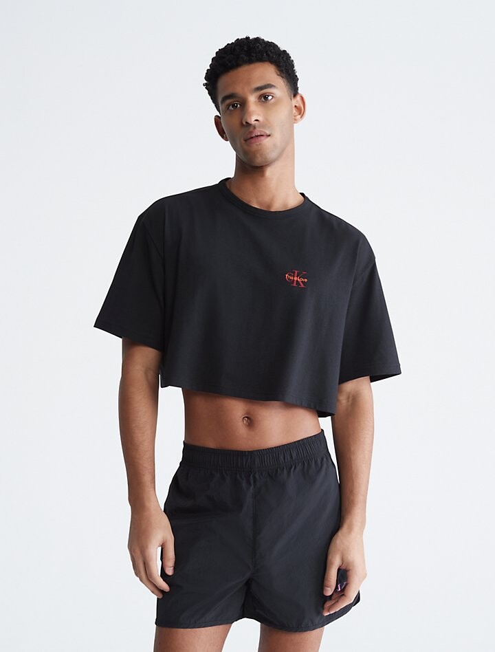 

Укороченная футболка с круглым вырезом Pride This Is Love Calvin Klein, черный