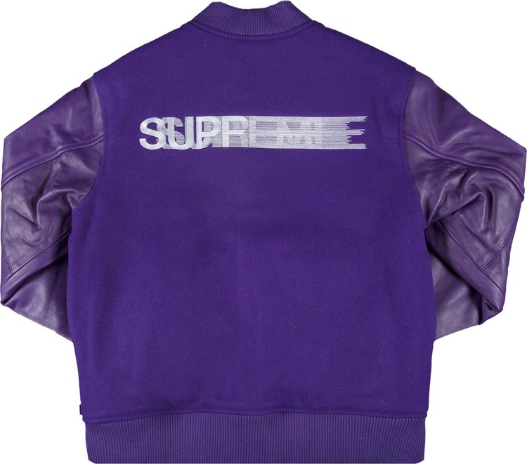 Куртка Supreme Motion Logo Varsity Jacket 'Purple', фиолетовый