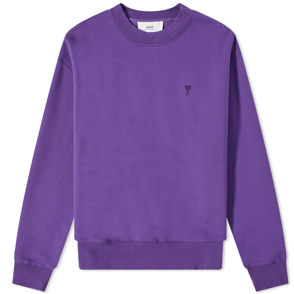 

Толстовка AMI Tonal Heart Crew Sweat, Фиолетовый