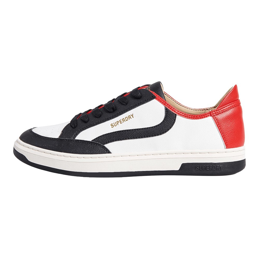 

Кроссовки Superdry Vegan Basket Lux Low, white/black/red