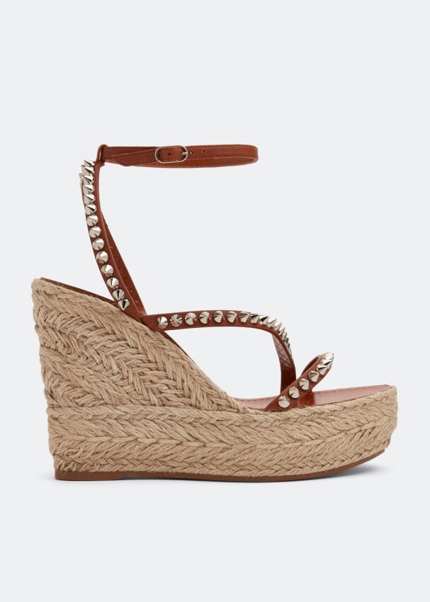 

Сандалии CHRISTIAN LOUBOUTIN Mafaldina Zeppa 120 sandals, коричневый