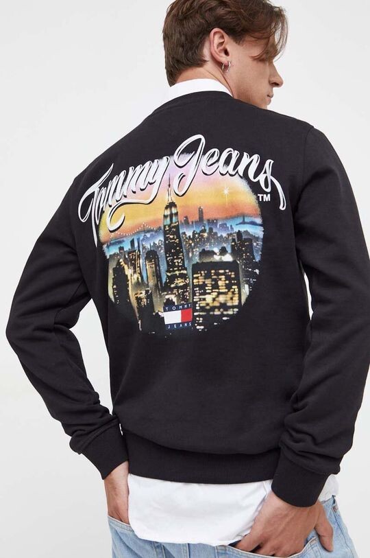 

Хлопковая толстовка Tommy Jeans, черный
