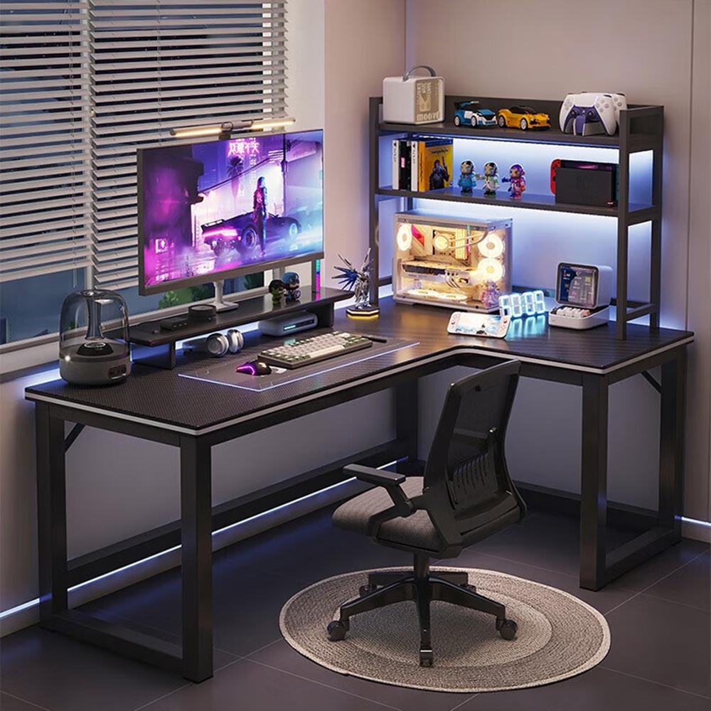 Игровой стол Orenford L-Shaped Gaming Desk, правый угол, 120x80 см, черный  – купить по выгодным ценам с доставкой из-за рубежа через сервис  «CDEK.Shopping»