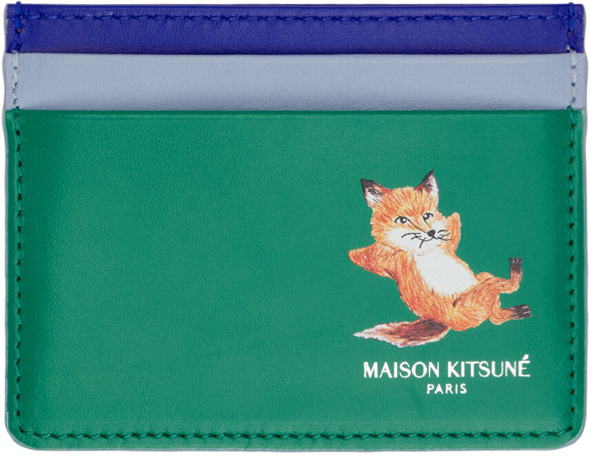 

Зеленая и синяя визитница Chillax Maison Kitsuné