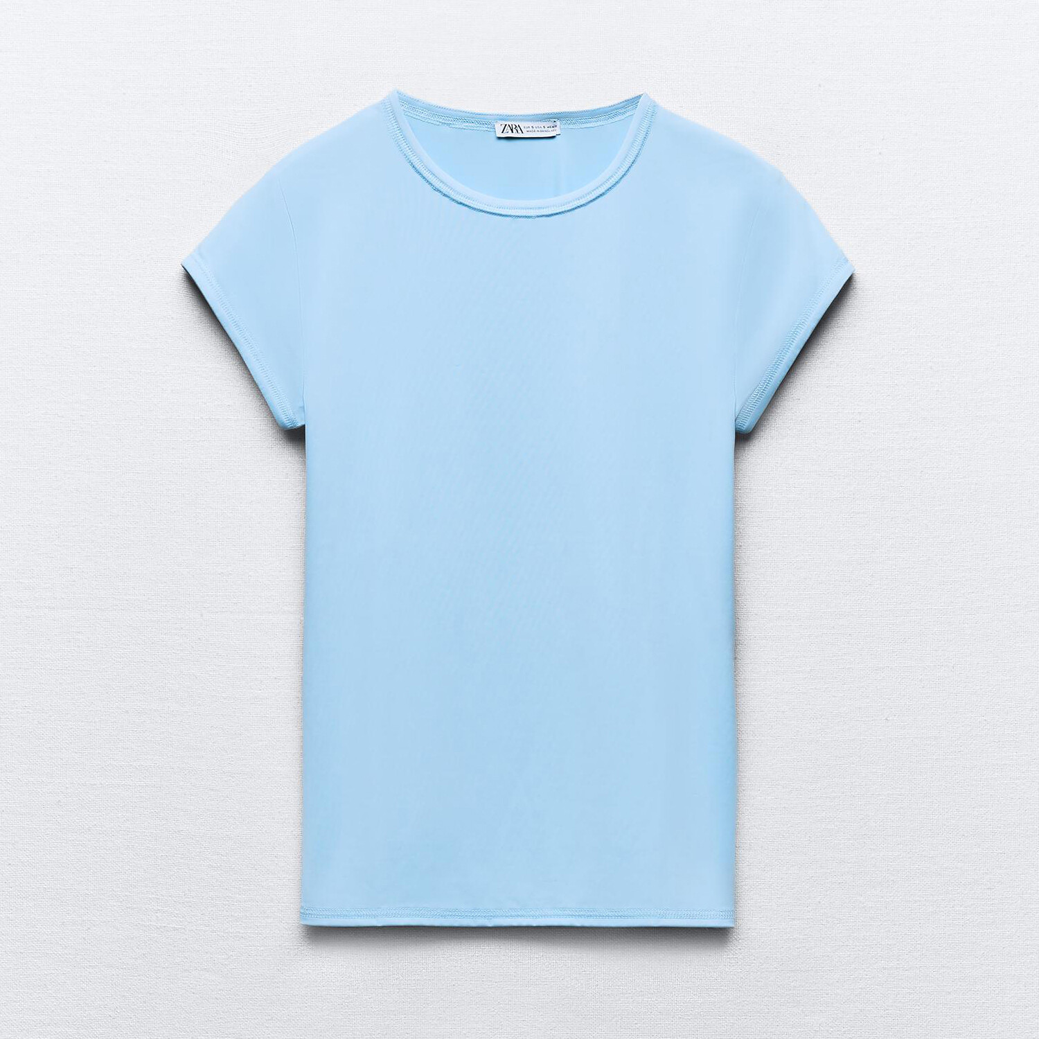 

Футболка Zara Polyamide, голубой