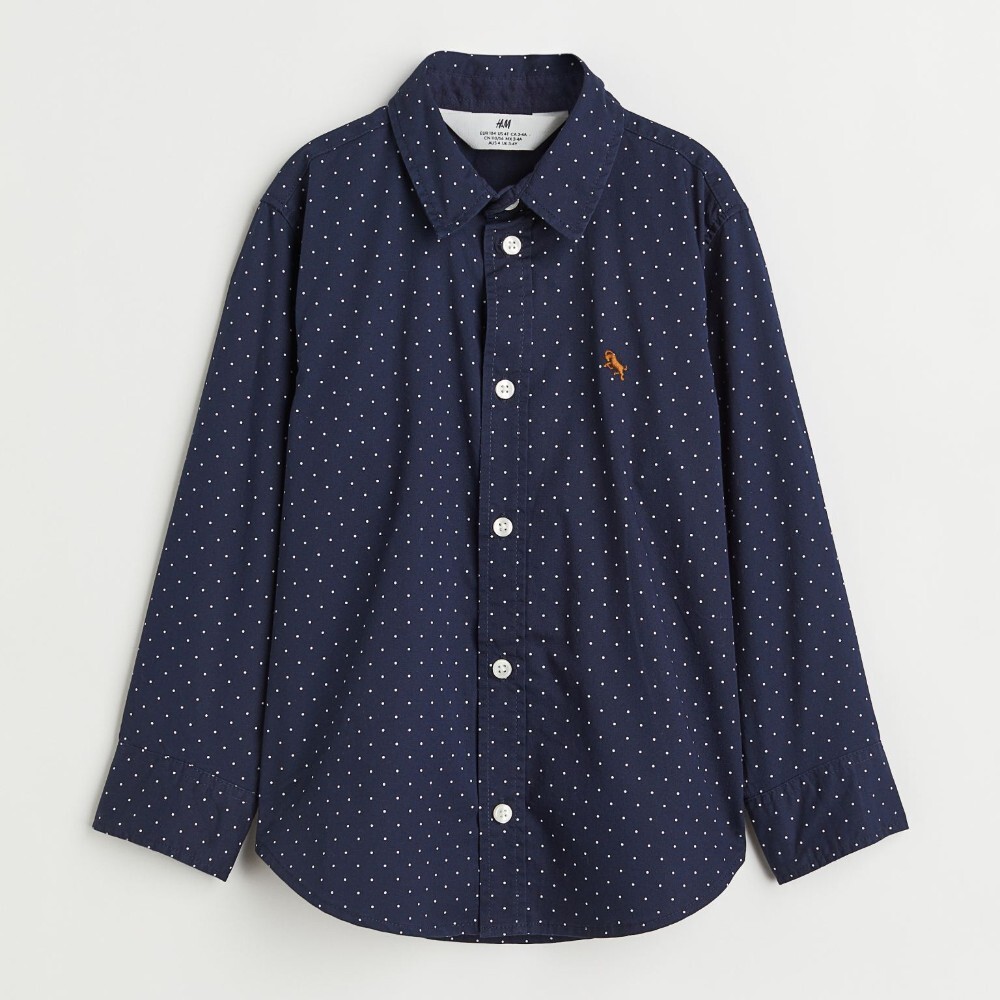 

Рубашка H&M Cotton, темно-синий