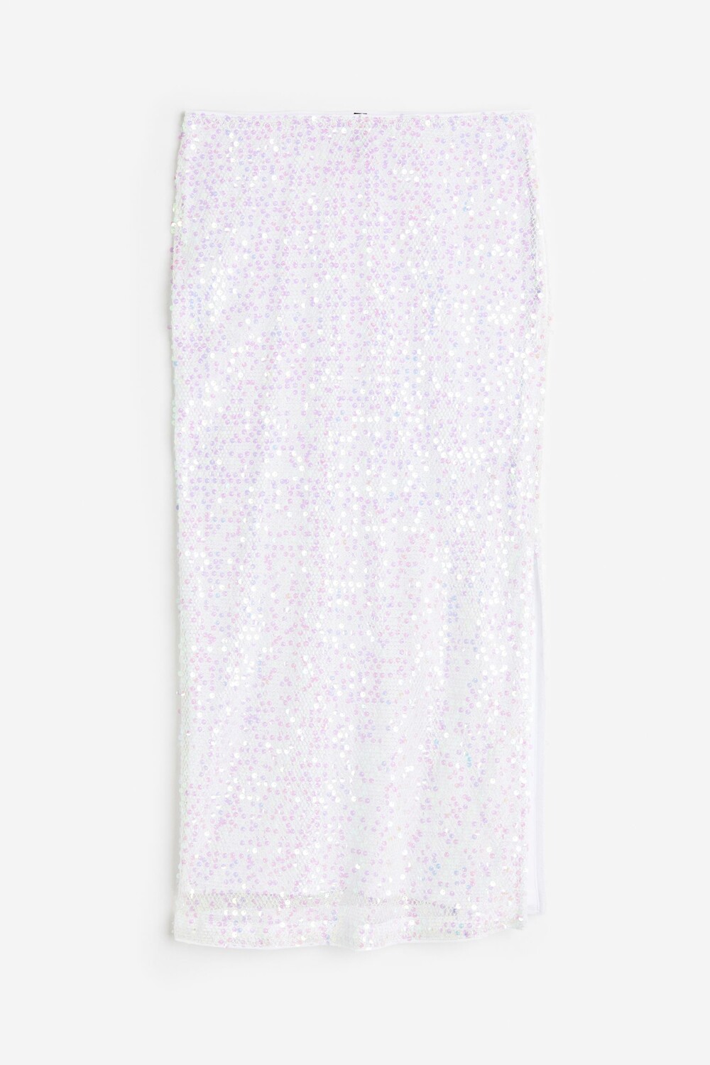 

Юбка H&M Sequined Net, белый/серебристый