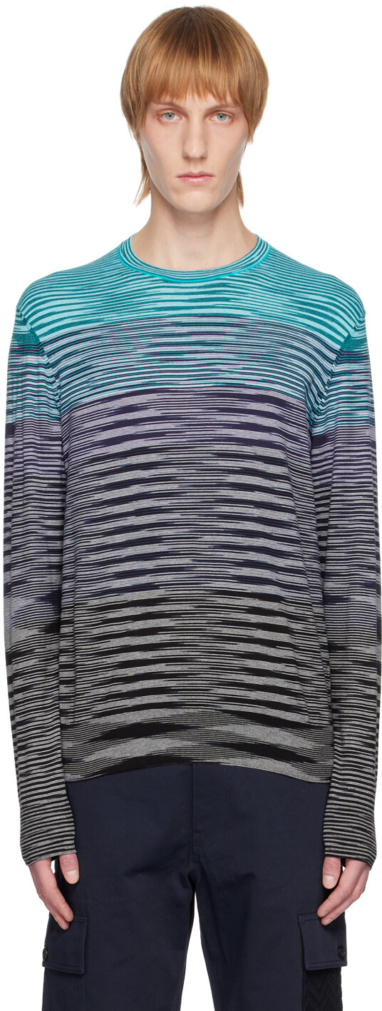 

Разноцветный полосатый свитер Missoni, Серый