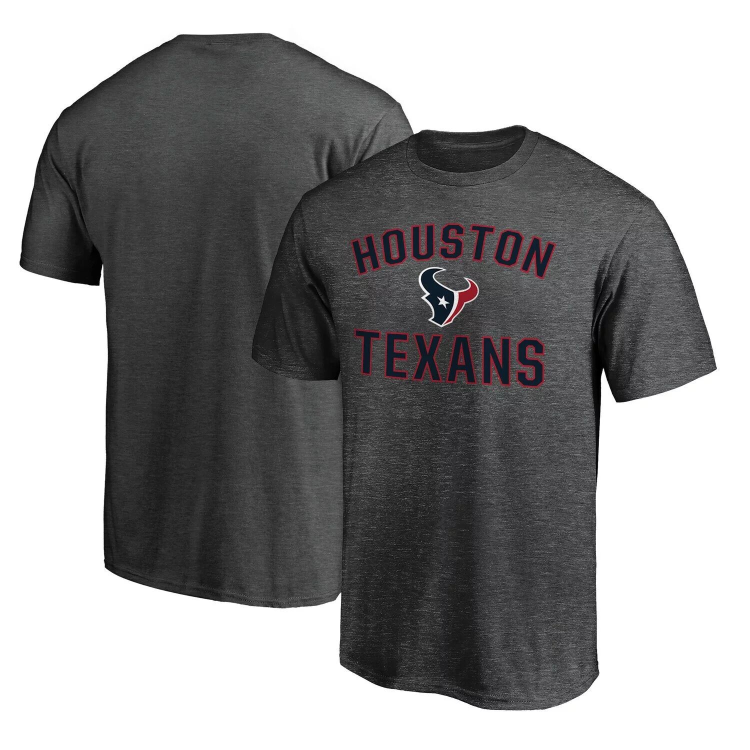 

Мужская темно-угольная футболка с логотипом Houston Texans Big & Tall Victory Arch Fanatics